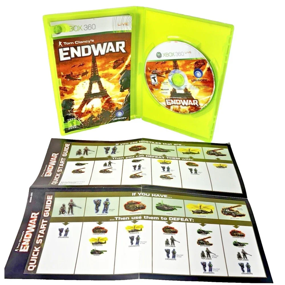 Tom Clancy's End War Microsoft Xbox 360 Ubisoft 2008 Complete with Manual Tested
